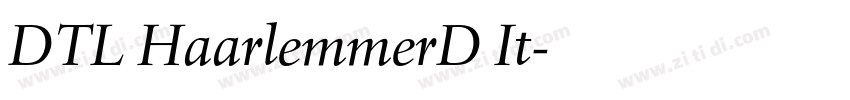 DTL HaarlemmerD It字体转换